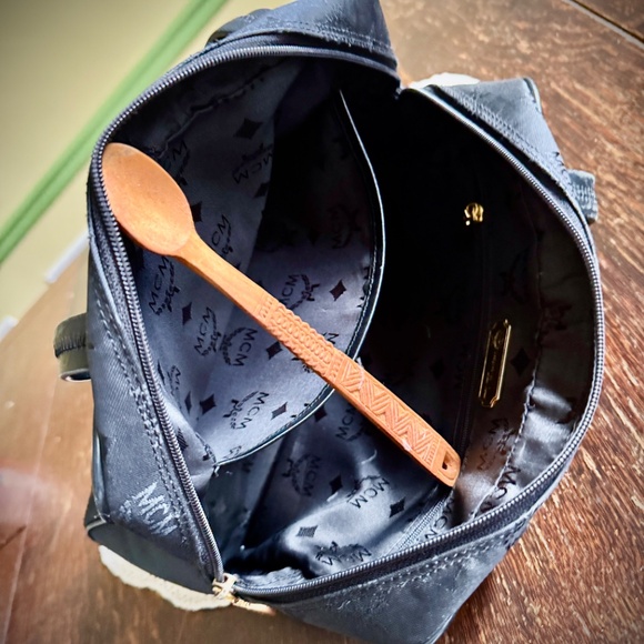 MCM German Made Black Signature Nylon Boston Purse / Hand Bag EUC - Picture 10 of 14